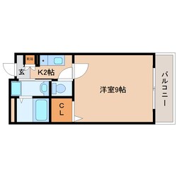 大和西大寺駅 徒歩26分 3階の物件間取画像